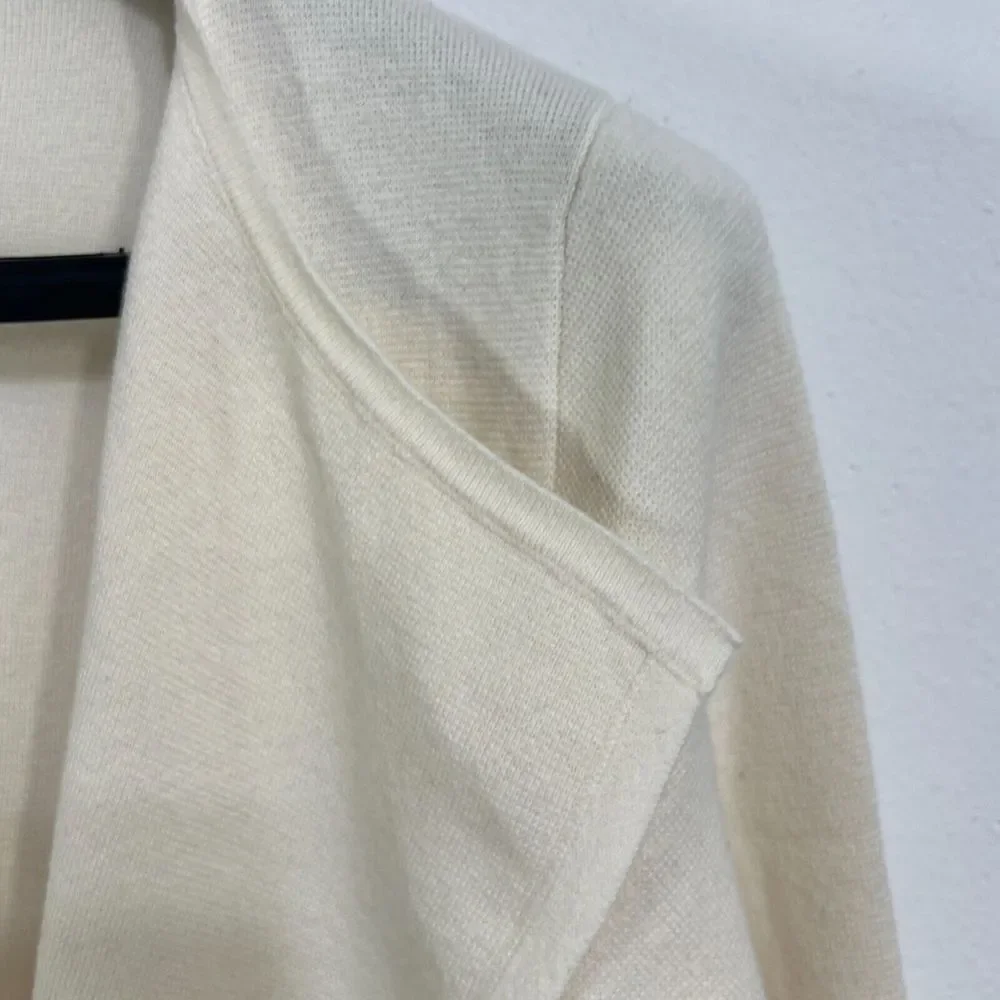 J Crew 365 Juliette Collarless Sweater Blazer‎ XL Open Front Wool Blend Cardigan